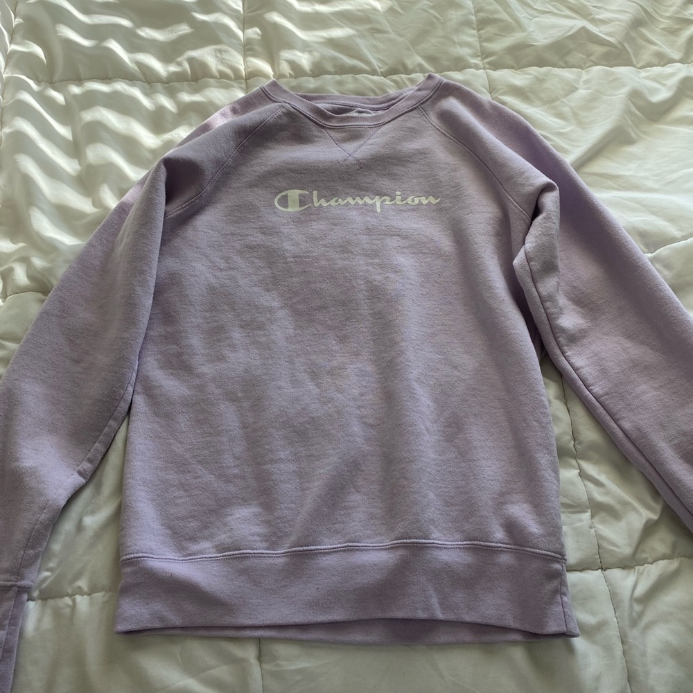 Light purple logo crewneck